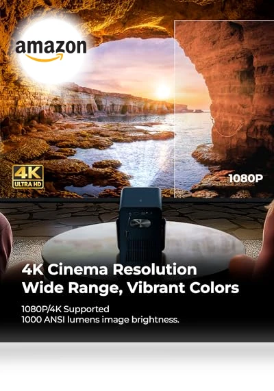 Smart Projector 4K Supported with Android TV — Home Theater Projectors, Ultimea
