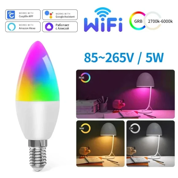 WiFi Smart LED E14 Bulb RGB — Smart Home Modules, HIMO Group