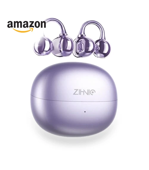 Wireless Clip on Earbuds — In-Ear Headphones, ZIHNIC