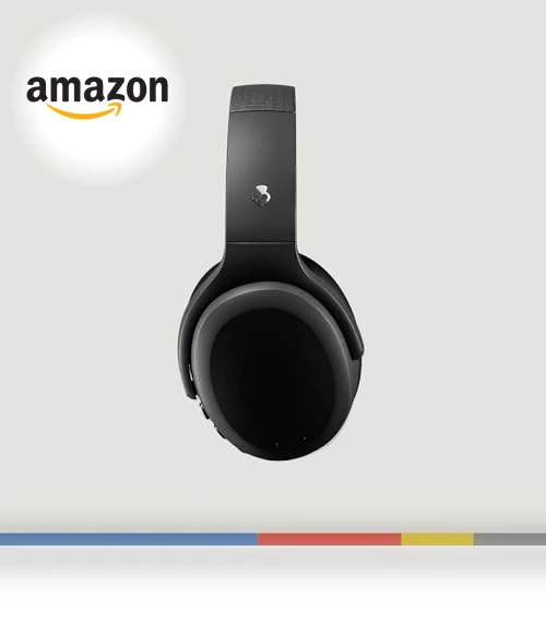 Wireless Over-Ear Bluetooth Headphones with Multi-Sensory Bass and Charging Cable — Over-Ear Headphones, Skullcandy