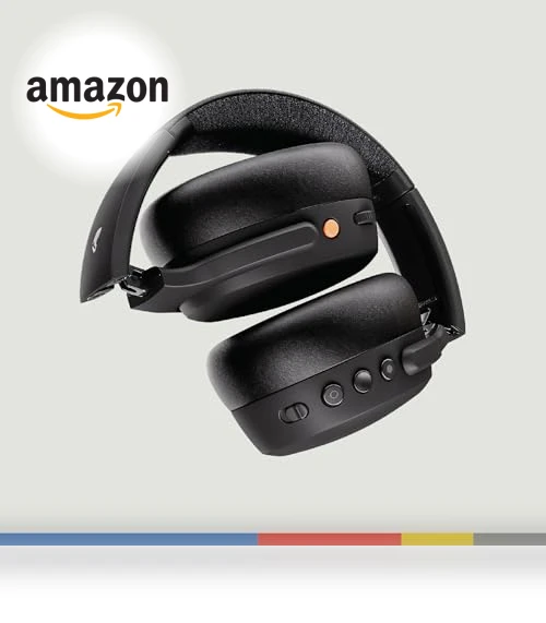 Wireless Over-Ear Bluetooth Headphones with Multi-Sensory Bass and Charging Cable — Over-Ear Headphones, Skullcandy
