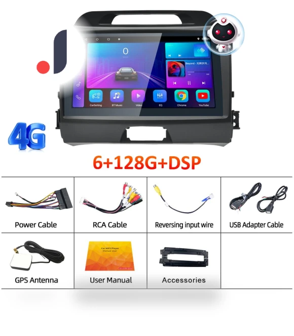 9-inch HD Touchscreen Carplay Multimedia Player — Stereo Receivers, Reakosound