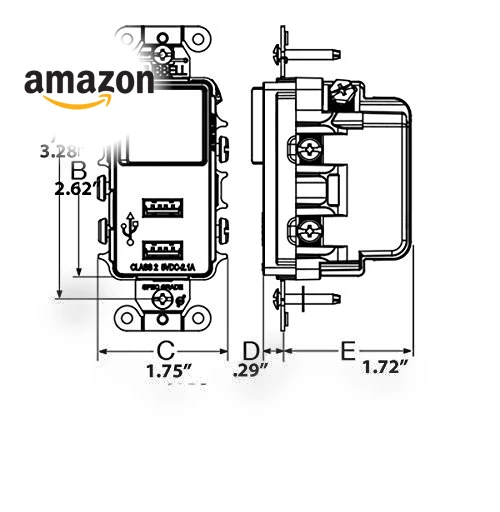 Decorator USB Switch Combination Charger — Outlet Switches, Bryant Electric