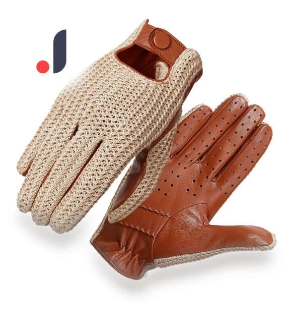 Men's Knitted Goat Leather Gloves with Touchscreen — Gloves, 3d printing machine