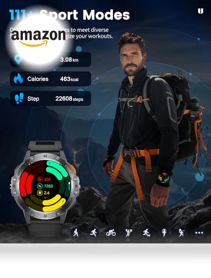 Smart Watch with Flashlight — Wearable Accessories, LIGE