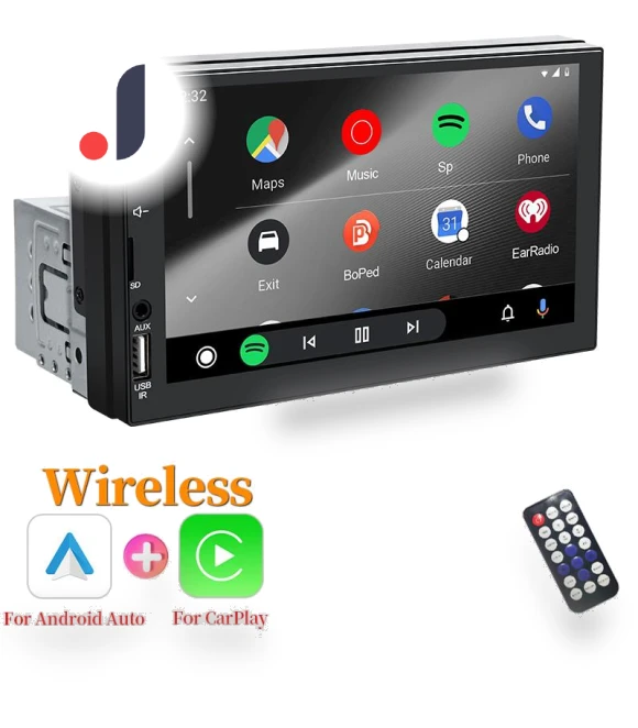 Wireless CarPlay Android Auto 2 Din Car Multimedia Video Player — Stereo Receivers, SageTechnology