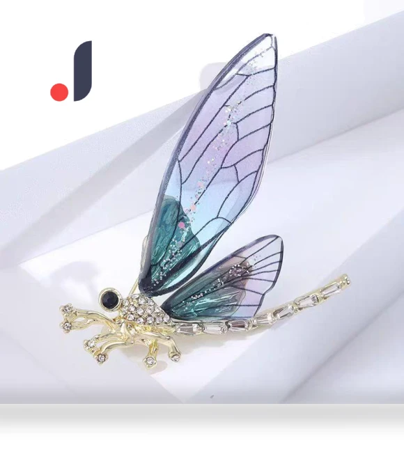 Green Dragonfly Brooch — Pins & Brooches, Fashion footsteps