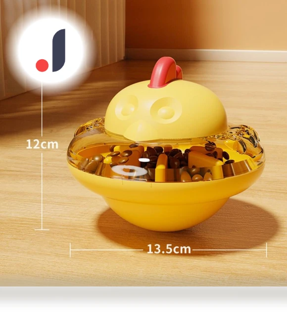 Cat Food Dispenser with Chicken Shaped Puzzle Toy — Cat Playthings, Smart Pet Supplies