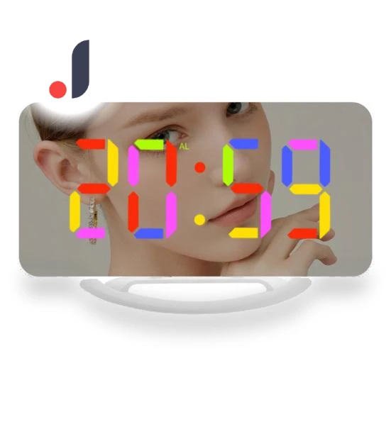 Smart Alarm Clock with RGB LED Display — Alarm, Factory Discount Outlet
