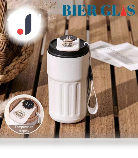 Smart Thermos with LED Temperature Display — Travel Drinkware, Binchi Fitness