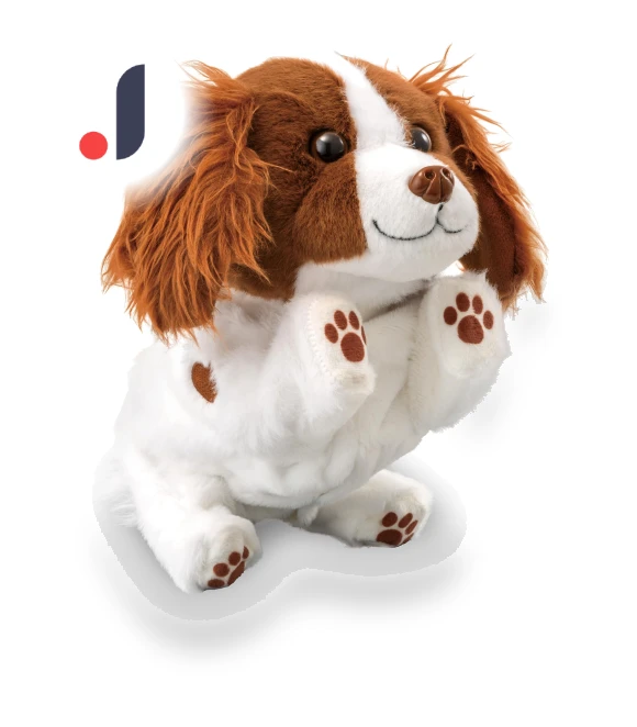 High Five Upside Down Showtime Moving Plush Toy Dog Robot — Interactive, AGATSUMA
