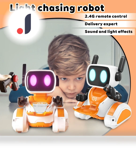 Intelligent Desktop Pet Robot with Light Following Function — Interactive Animal Companions, Long nose
