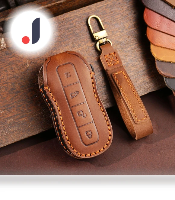 Leather Protective Case for Smart Key Fob — Flip Cases, Auto Parts Decorate