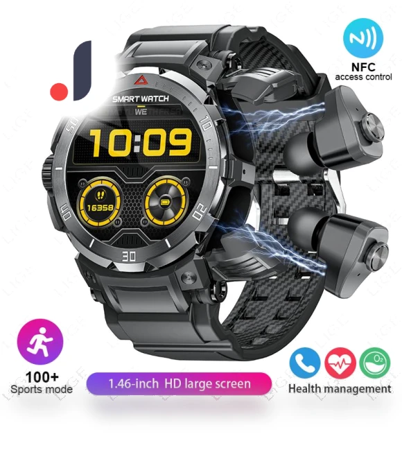 NFC-гарнитура Смарт-часы 2 в 1 TWS Беспроводные наушники — Wearable Accessories, QLY Online