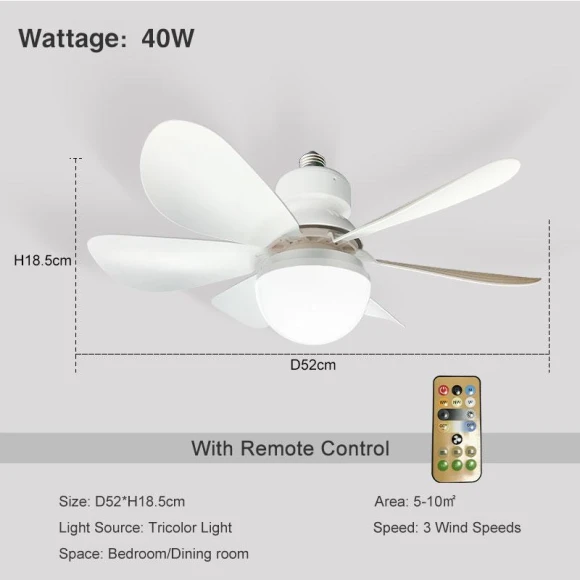 Silent Motorized Ceiling Fan with Remote Control — Ceiling Fans, new boy 01