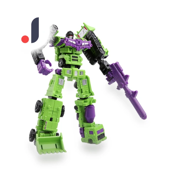 Six-in-one Engineering Vehicle Combination Excavator Robot Model — Construction Kits, Joliann fashion