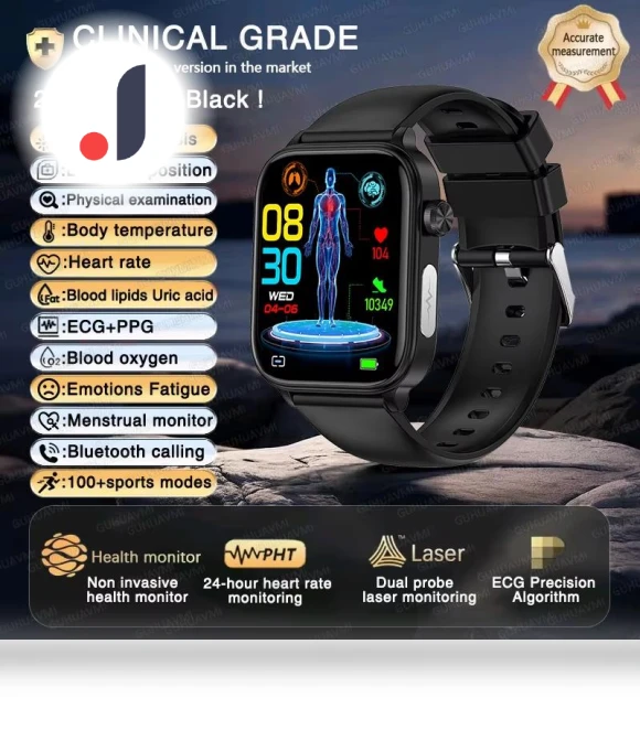 Smart Watch with ECG+PPG and AI Health Diagnostics — Smartwatches, QLY Online