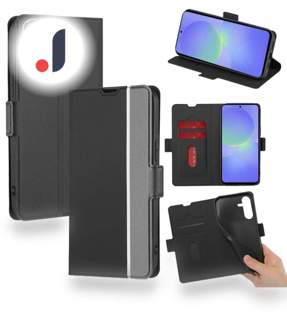 Card Holder Twill Texture Leather Phone Cover — Phone Accessories, Smartwatch 2025