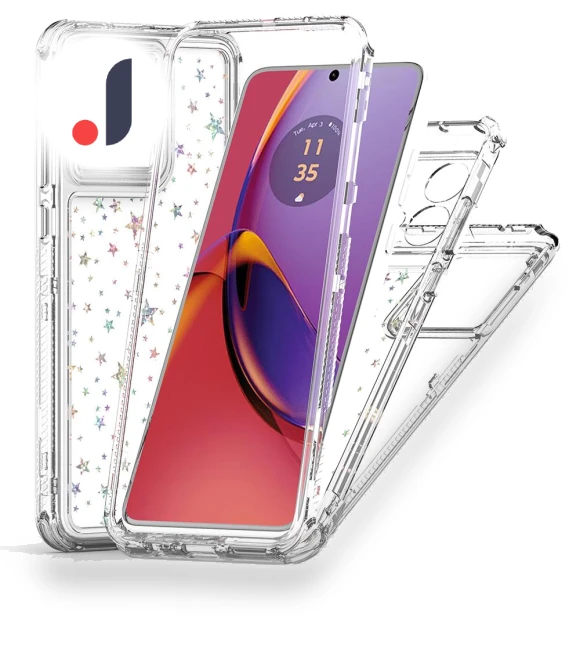 Clear Acrylic TPU Hybrid Phone Cover with Laser-printed Film Stars — Protective Covers, Smartwatch 2025