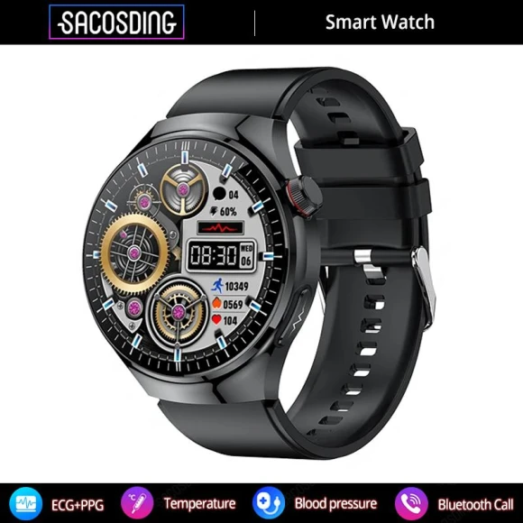 ECG + PPG Smart Watch with Amoled Display — Smartwatches, SACOSDING