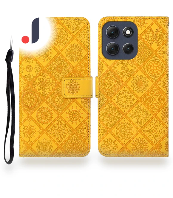 Leather Case Ethnic Style Wallet Phone Cover with Strap — Flip Cases, Smartwatch 2025