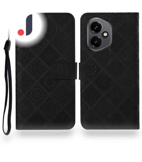 Leather Case Ethnic Style Wallet Phone Cover with Strap — Smartwatch Protectors, Smartwatch 2025