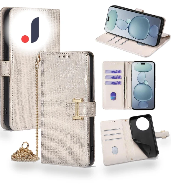 Leather Wallet Case with Shoulder Strap — Phone Accessories, Smartwatch 2025