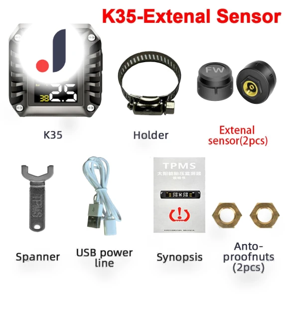 Motorcycle Tire Pressure Monitor — TPMS Sensor Replacements, E-ACE