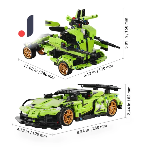 2-in-1 RC Car/Robot Building Blocks — Construction Kits, SucceBuy