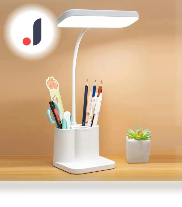 Adjustable LED Desk Lamp with Touch Control — Study & Desk Lighting, DC-HOME Textile