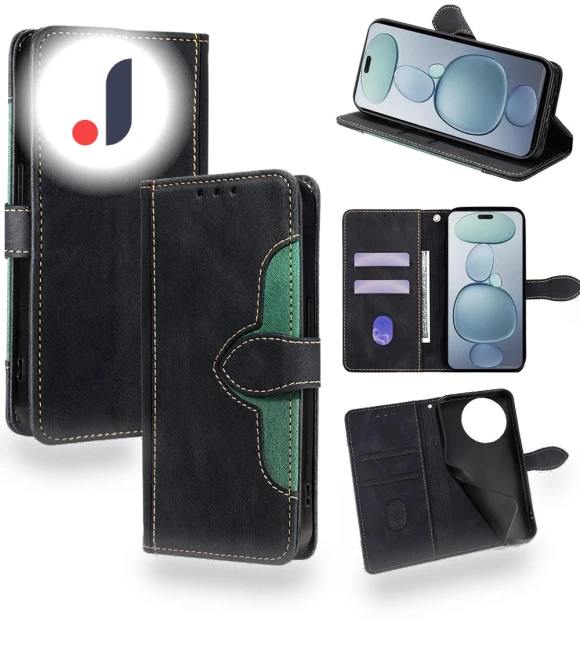 Leather Wallet Phone Cover with Straw Hat Magnetic Clasp — Basic Cases, Smartwatch 2025