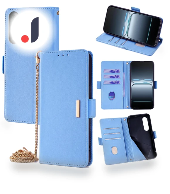 PU Leather Wallet Stand Phone Cover with Crossbody Shoulder Strap — Phone Accessories, Smartwatch 2025
