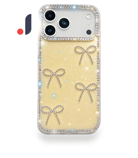 Rhinestone Edge Butterfly Bow Decor Phone Cover — Phone Accessories, Smartwatch 2025