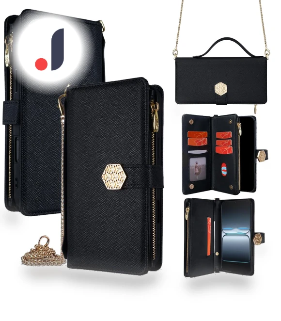 Textured Cross PU Leather + TPU Wallet Phone Case with Strap — Basic Cases, Smartwatch 2025