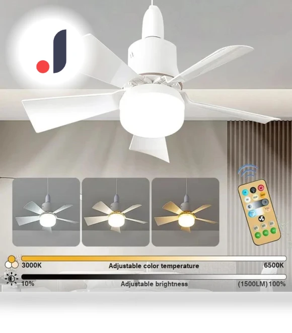 Ceiling Fan with LED Lighting and Remote Control — Ceiling Fans, Binchi Lighting Appliances