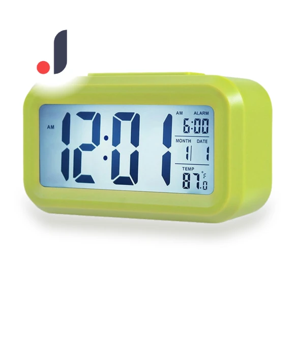 Digital Alarm Clock with Snooze, Date, and Temperature Display — Alarms & Clocks, Tooarts