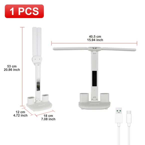 USB LED Desk Lamp with Adjustable Brightness — Study & Desk Lighting, Pawell