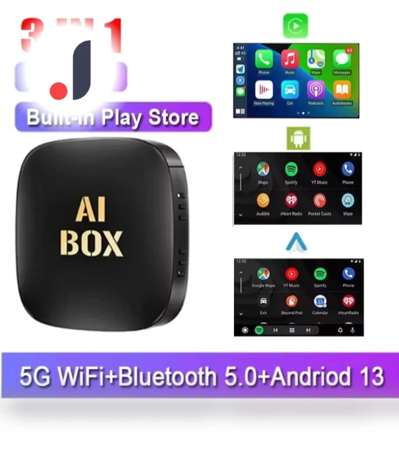 3IN1 Android 13 Ai Box — Navigation & GPS Accessories, YJMP Auto Parts