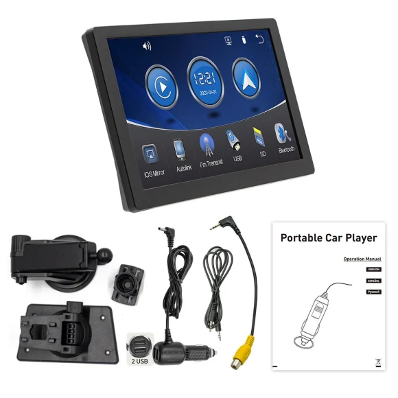 9-inch Smart Display with Wireless CarPlay and Android Auto — Stereo Receivers, Reakosound