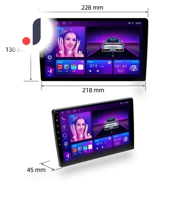 Android 9 inch 2 Din Car Radio — Stereo Receivers, Reakosound