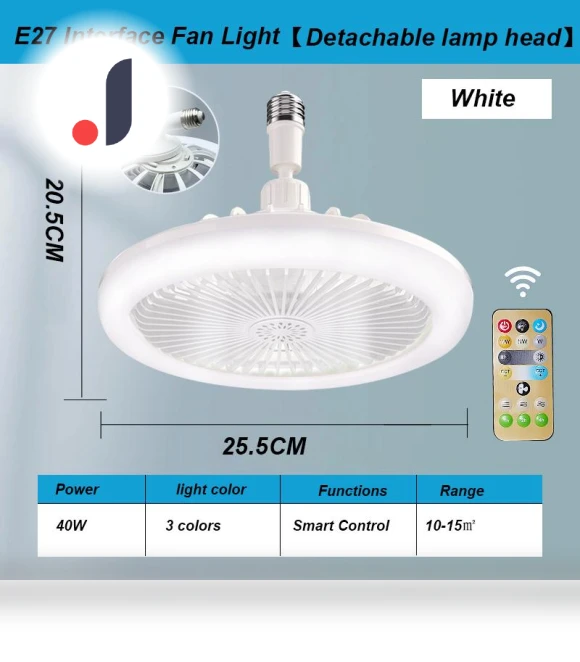 Ceiling Fan with Remote Control and LED Light — Ceiling Fans, Binchi Lighting Appliances