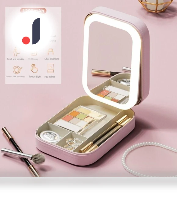 Smart LED Cosmetic Case with Mirror Lighting — Cosmetic Cases, Makeup Kits