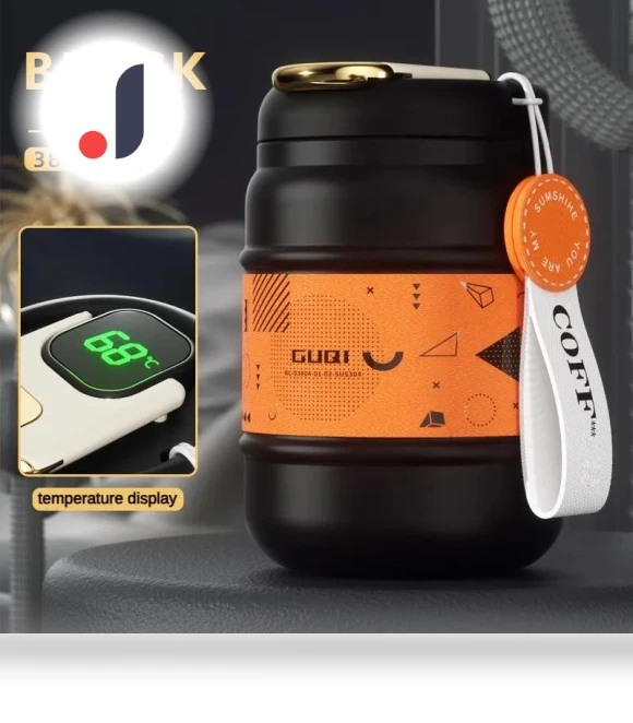 Water Bottle with Temperature Display — Travel Drinkware, odeer