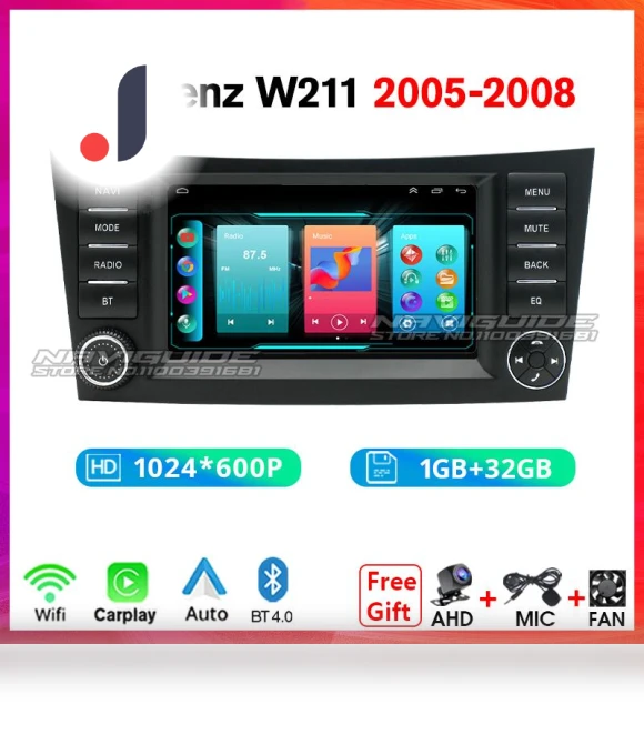 Car Radio with Wireless Carplay Android Auto — Stereo Receivers, NAVIGUIDE Car Life