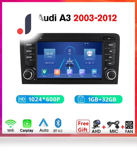 Car Radio with Wireless Carplay Android Auto — Stereo Receivers, NAVIGUIDE Car Life