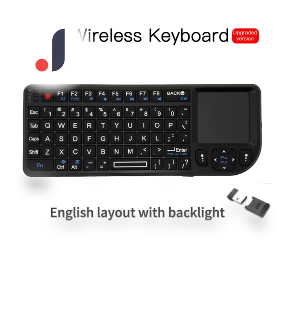 Mini 2.4G RF Wireless Keyboard with Rainbow Backlight — Keyboards, Dongfang HOME A