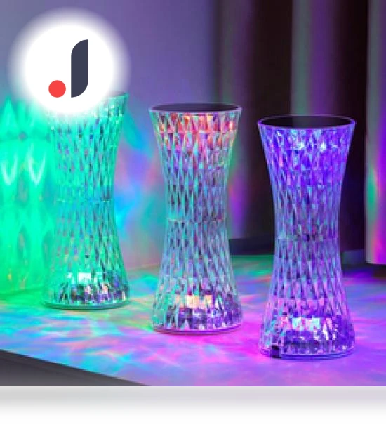 Rechargeable Touch Crystal LED Table Lamp — Desk & Table Lighting, Zhou Yajin