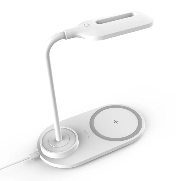 360° Adjustable LED Desk Lamp with Wireless Charging — Study & Desk Lighting, Build My Home
