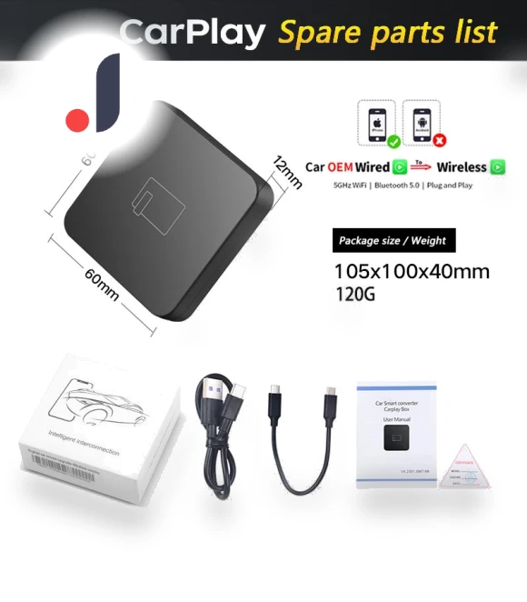 5G Bluetooth Wired to Wireless Carplay AI Box — Stereo Receivers, Reakosound