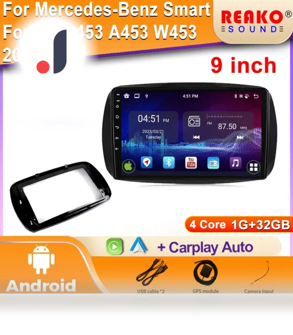 Android Auto Radio Car Multimedia Video Player Stereo — Stereo Receivers, Reakosound